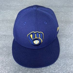 Mens Milwaukee Brewers Fitted Hat